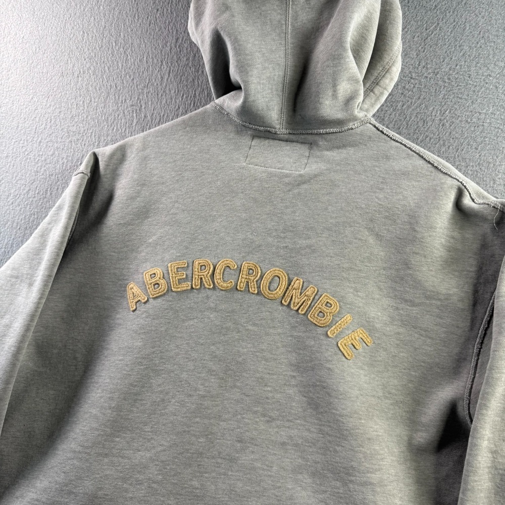 Vintage Abercrombie Hoodie Mens Large Full Zip Sweatshirt 90s Y2k - Picture 2 of 16